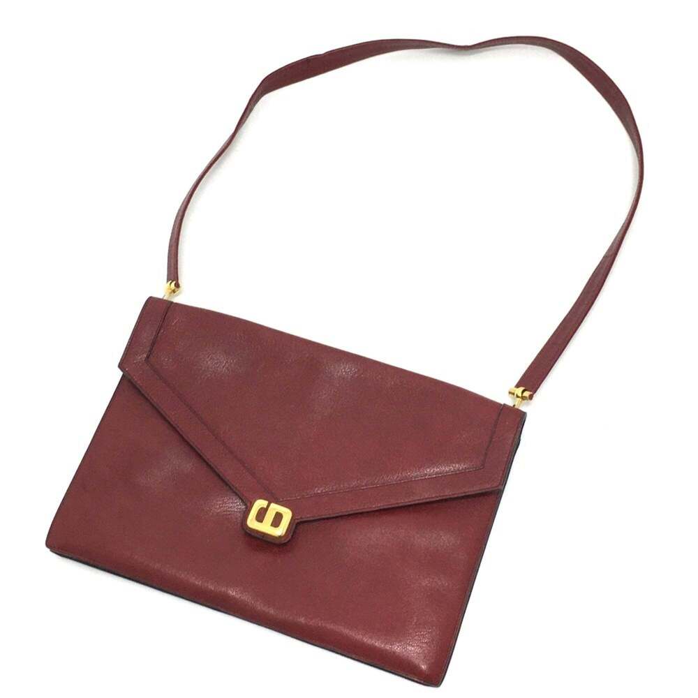 CHRISTIAN DIOR Vintage Red Leather Shoulder Bag - Picture 12 of 13